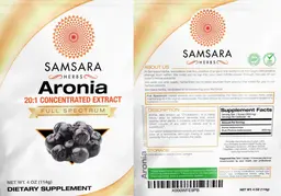 Label for Aronia 20:1 Concentrated Extract