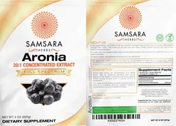 Label for Aronia 20:1 Concentrated Extract
