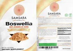 Label for Boswellia (90% Boswellic Acid)