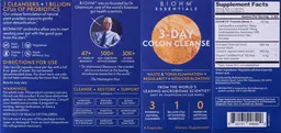 Label for 3-Day Colon Cleanse