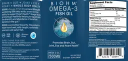 Label for Omega-3 Fish Oil 2500 mg