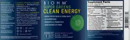 Label for Super Greens Clean Energy Mixed Berry Flavor