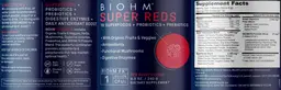 Label for Super Reds Red Berry Flavor