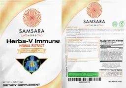 Label for Herba-V Immune Herbal Extract