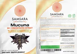 Label for Mucuna 20:1 Concentrated Extract