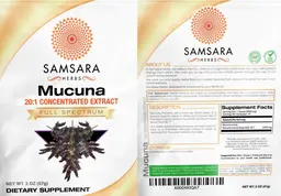 Label for Mucuna 20:1 Concentrated Extract