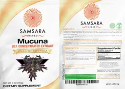 Label for Mucuna 20:1 Concentrated Extract