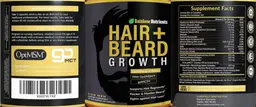 Label for Hair + Beard Growth