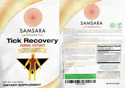 Label for Tick Recovery Herbal Extract Formula