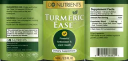 Label for Turmeric Ease