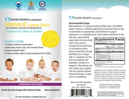 Label for Colostrum-LD Superfood for Infants & Toddlers