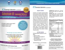 Label for Colostrum-LD Orange Vanilla