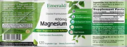 Label for Magnesium 400 mg