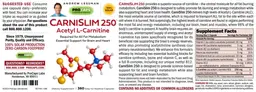 Label for CarniSlim 250