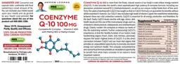 Label for Coenzyme Q-10 100 mg