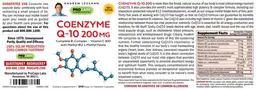 Label for Coenzyme Q-10 200 mg
