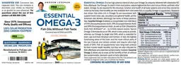 Label for Essential Omega-3 Natural Orange