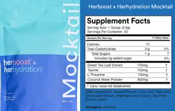 Label for Herboost x Herhydration Mocktail Raspberry Lime