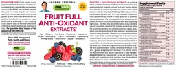 Label for Fruit Full Anti-Oxidant Extracts Bulk Powder