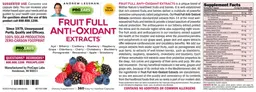 Label for Fruit Full Anti-Oxidant Extracts