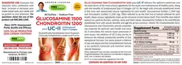 Label for Glucosamine 1500 Chondroitin 1200 plus UC-II