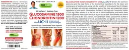 Label for Glucosamine 1500 Chondroitin 1200 plus UC-II