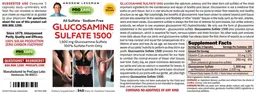 Label for Glucosamine Sulfate 1500