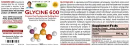 Label for Glycine 600
