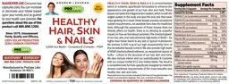 Label for Healthy Hair, Skin & Nails