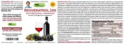 Label for Resveratrol 200
