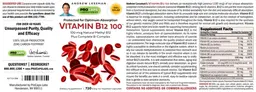 Label for Vitamin B12 100