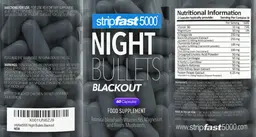 Label for Night Bullets Blackout