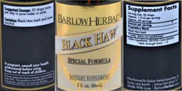 Label for Black Haw Tincture