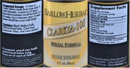 Label for Clarkia-100 Tincture