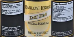 Label for East Star Tincture