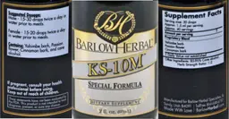 Label for KS-10M Tincture