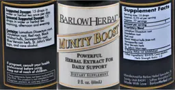 Label for Munity Boost Tincture