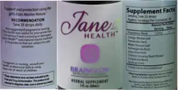 Label for BrainGlow Tincture Reduced Alcohol