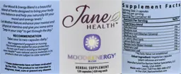 Label for Mood & Energy Blend 430 mg