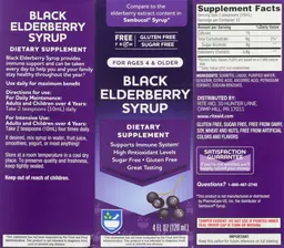 Label for Black Elderberry Syrup