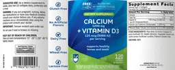 Label for Calcium 1200 mg + Vitamin D3 125 mcg (5000 IU)