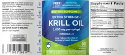 Label for Extra Strength Krill Oil 1,000 mg