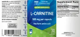 Label for L-Carnitine 500 mg