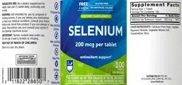 Label for Selenium 200 mcg