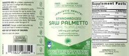 Label for Standardized Saw Palmetto 160 mg