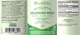 Label for Valerian Root 1,200 mg