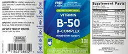 Label for Vitamin B-50 B-Complex