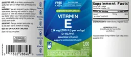 Label for Vitamin E 134 mg (200 IU)