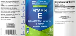 Label for Vitamin E 268 mg (400 IU)