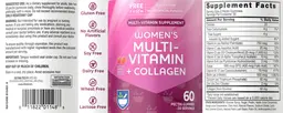Label for Women's Multi-vitamin + Collagen Natural Mixed Berry Flavor